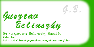 gusztav belinszky business card